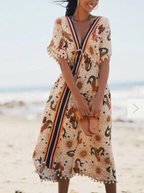 Farm Rio Mermaid Print Cover-Up